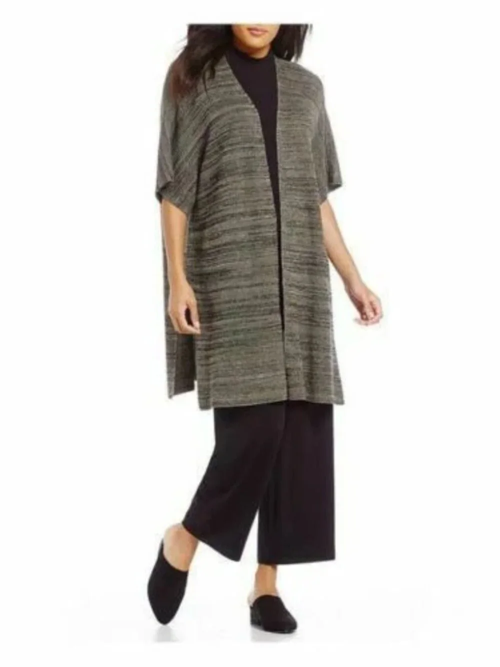 Eileen Fisher Sleek Tencel Knit Kimono Cardigan S